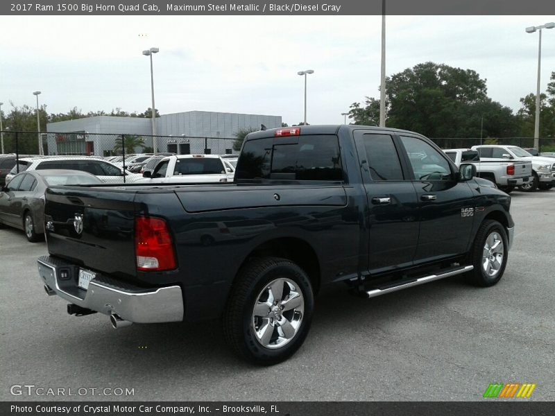 Maximum Steel Metallic / Black/Diesel Gray 2017 Ram 1500 Big Horn Quad Cab
