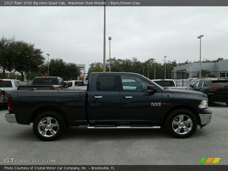 Maximum Steel Metallic / Black/Diesel Gray 2017 Ram 1500 Big Horn Quad Cab