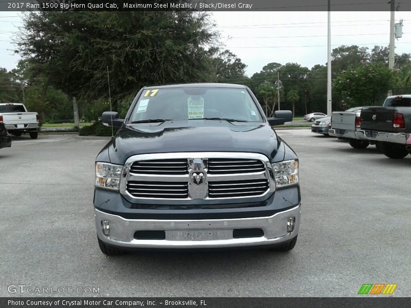 Maximum Steel Metallic / Black/Diesel Gray 2017 Ram 1500 Big Horn Quad Cab