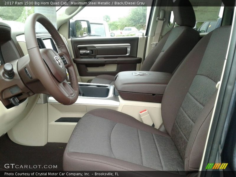 Front Seat of 2017 1500 Big Horn Quad Cab