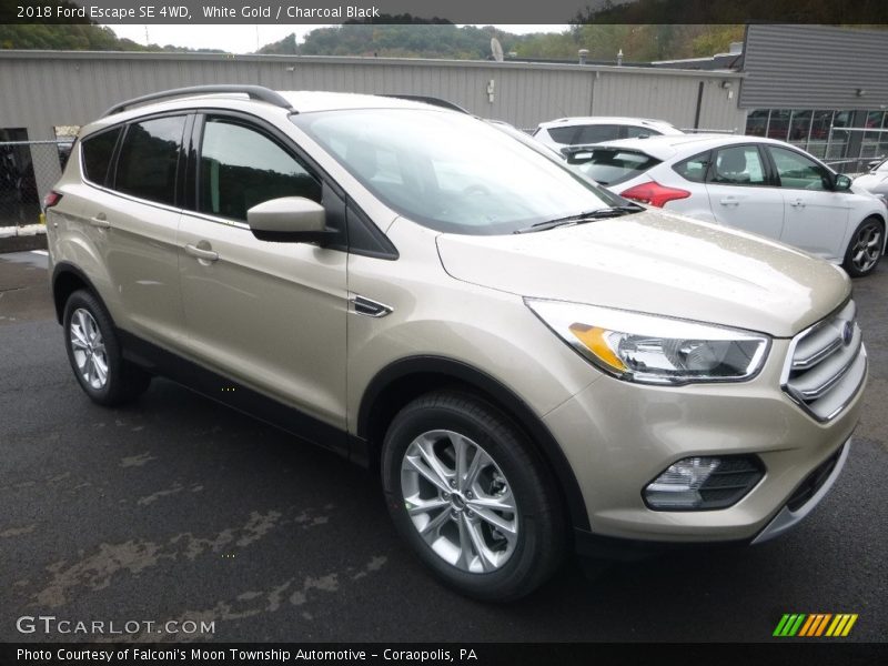 White Gold / Charcoal Black 2018 Ford Escape SE 4WD
