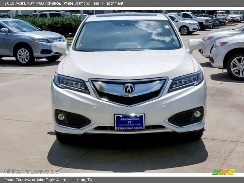 White Diamond Pearl / Parchment 2018 Acura RDX AWD Advance