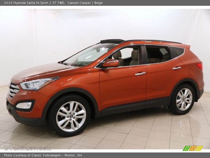 Canyon Copper / Beige 2014 Hyundai Santa Fe Sport 2.0T FWD