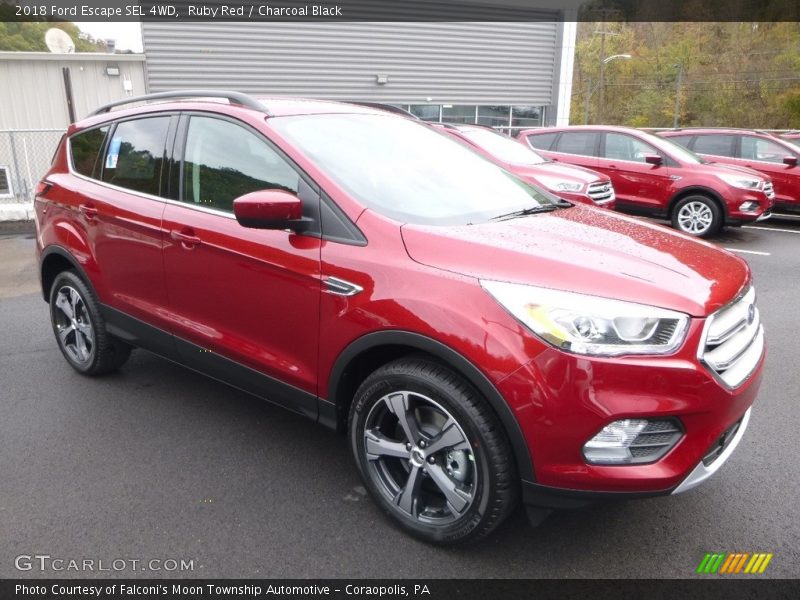 Ruby Red / Charcoal Black 2018 Ford Escape SEL 4WD