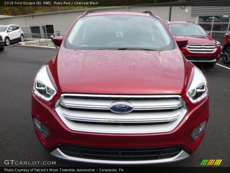 Ruby Red / Charcoal Black 2018 Ford Escape SEL 4WD