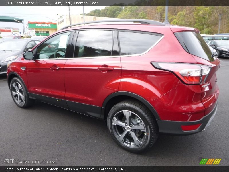 Ruby Red / Charcoal Black 2018 Ford Escape SEL 4WD