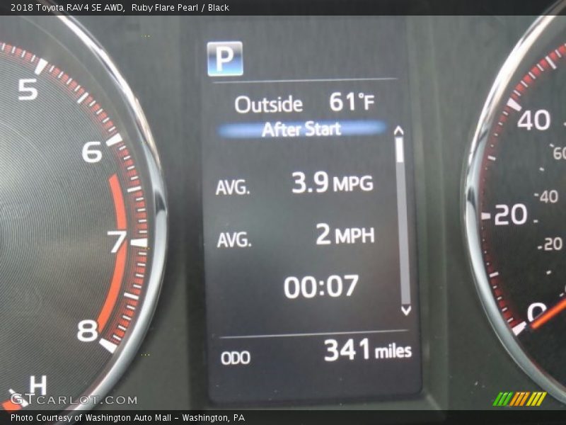 Ruby Flare Pearl / Black 2018 Toyota RAV4 SE AWD
