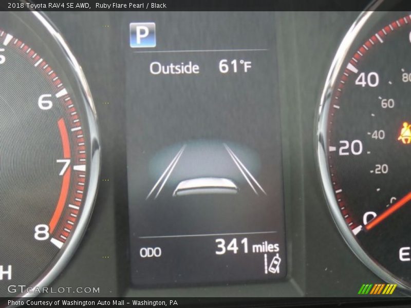 Ruby Flare Pearl / Black 2018 Toyota RAV4 SE AWD