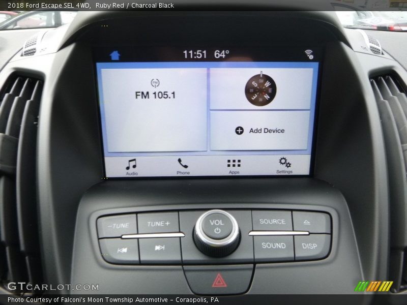 Ruby Red / Charcoal Black 2018 Ford Escape SEL 4WD