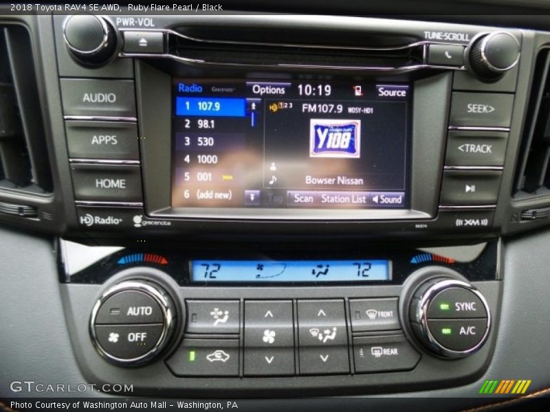Controls of 2018 RAV4 SE AWD