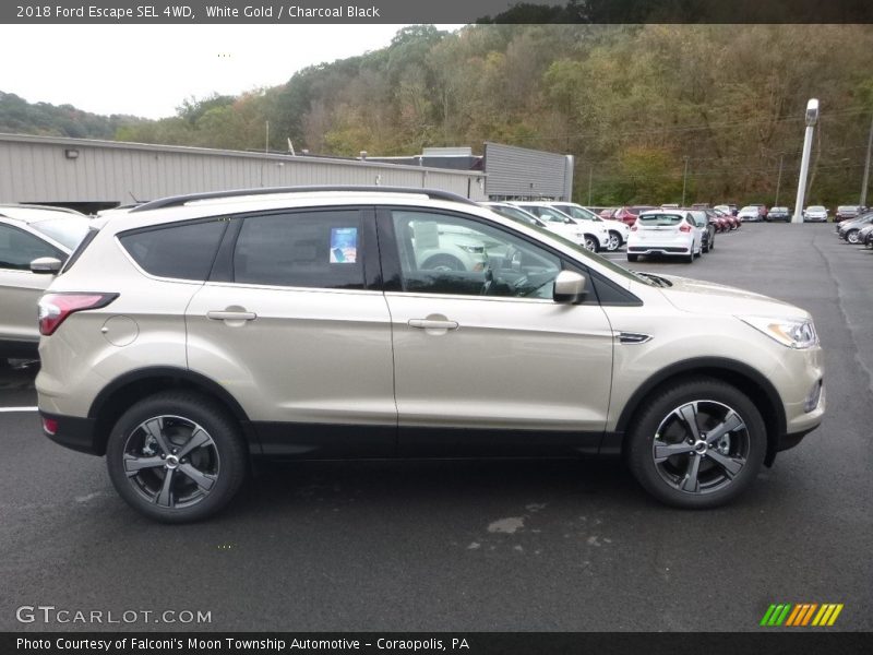 White Gold / Charcoal Black 2018 Ford Escape SEL 4WD