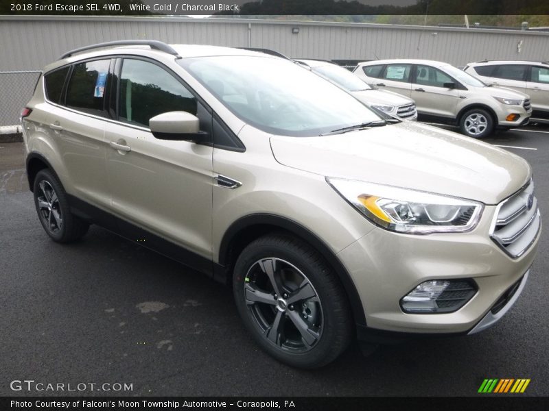 White Gold / Charcoal Black 2018 Ford Escape SEL 4WD