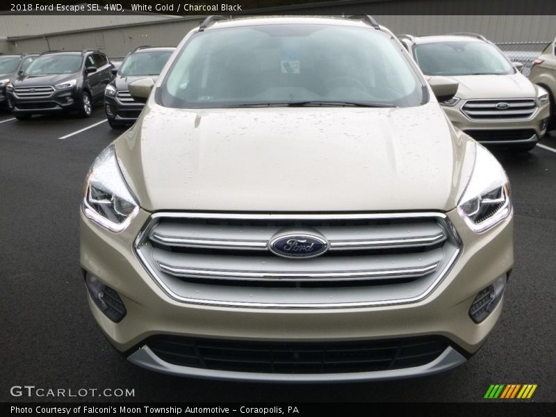 White Gold / Charcoal Black 2018 Ford Escape SEL 4WD