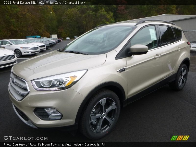 White Gold / Charcoal Black 2018 Ford Escape SEL 4WD