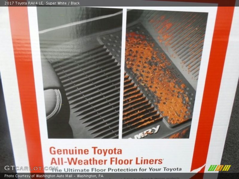 Super White / Black 2017 Toyota RAV4 LE