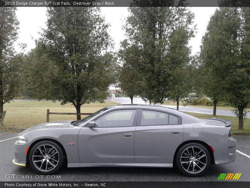 Destroyer Gray / Black 2018 Dodge Charger R/T Scat Pack