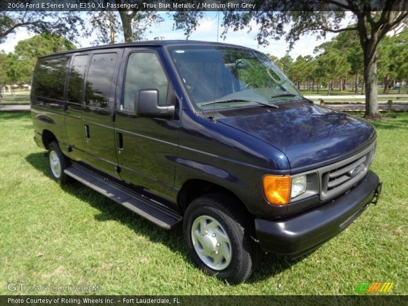 True Blue Metallic / Medium Flint Grey 2006 Ford E Series Van E350 XL Passenger