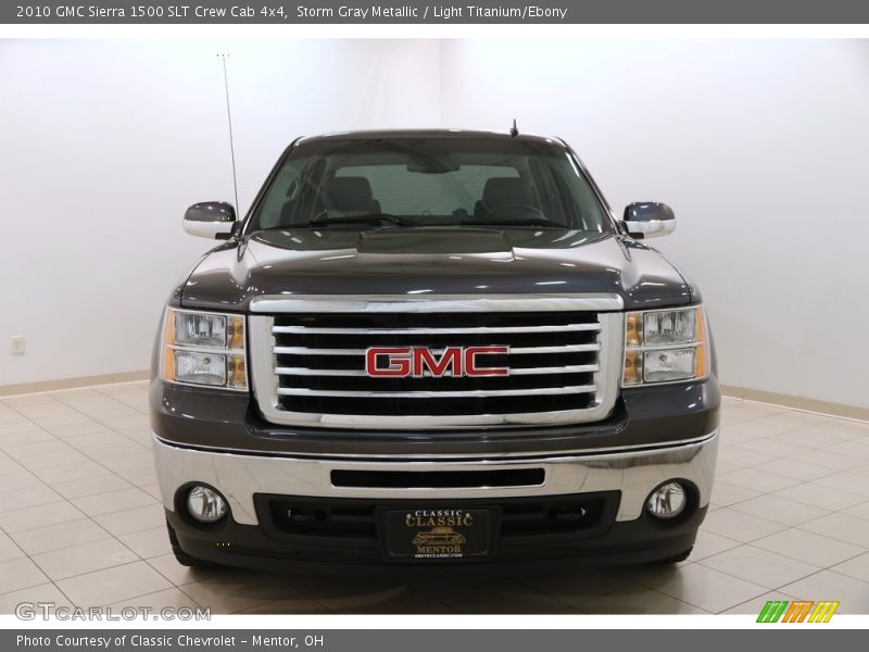 Storm Gray Metallic / Light Titanium/Ebony 2010 GMC Sierra 1500 SLT Crew Cab 4x4