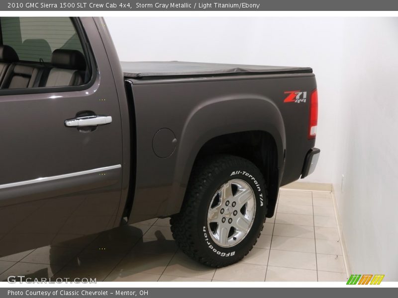 Storm Gray Metallic / Light Titanium/Ebony 2010 GMC Sierra 1500 SLT Crew Cab 4x4