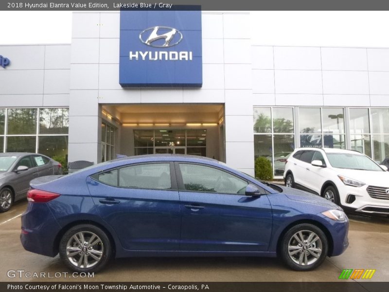 Lakeside Blue / Gray 2018 Hyundai Elantra Value Edition
