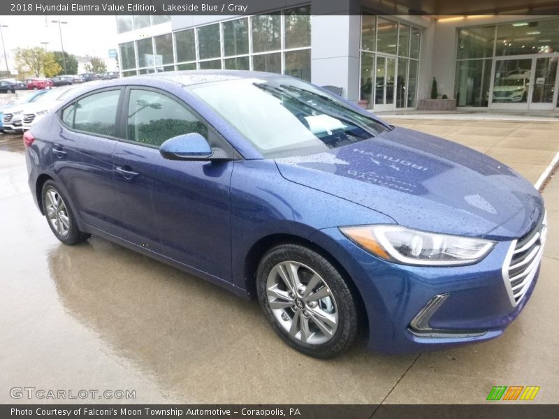 Lakeside Blue / Gray 2018 Hyundai Elantra Value Edition