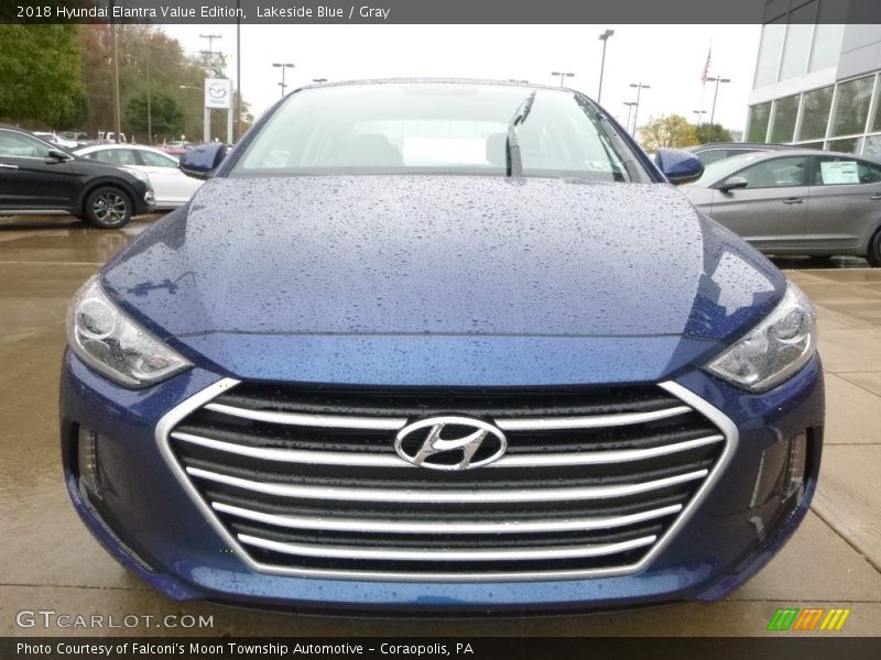 Lakeside Blue / Gray 2018 Hyundai Elantra Value Edition