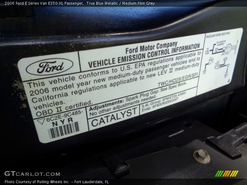 True Blue Metallic / Medium Flint Grey 2006 Ford E Series Van E350 XL Passenger