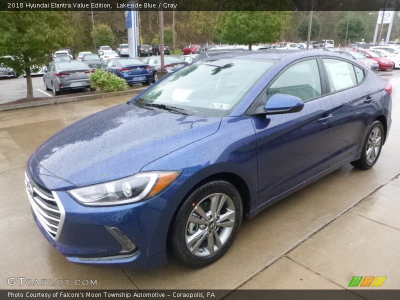 Lakeside Blue / Gray 2018 Hyundai Elantra Value Edition