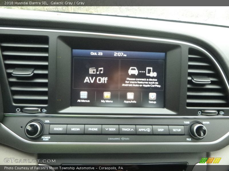 Galactic Gray / Gray 2018 Hyundai Elantra SEL