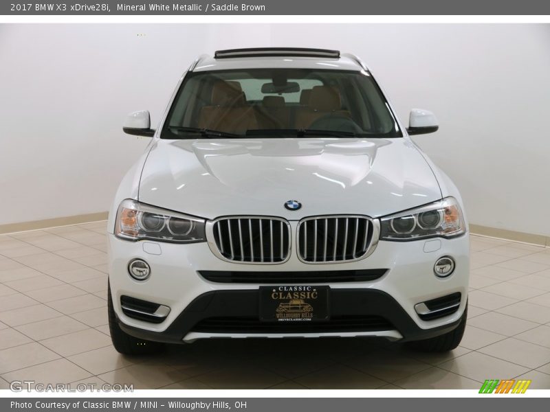 Mineral White Metallic / Saddle Brown 2017 BMW X3 xDrive28i