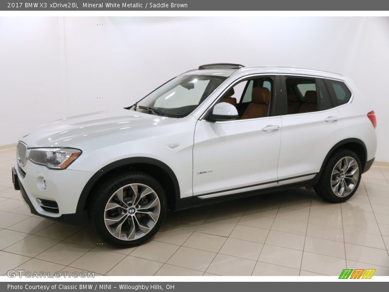 Mineral White Metallic / Saddle Brown 2017 BMW X3 xDrive28i