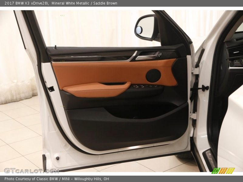 Mineral White Metallic / Saddle Brown 2017 BMW X3 xDrive28i