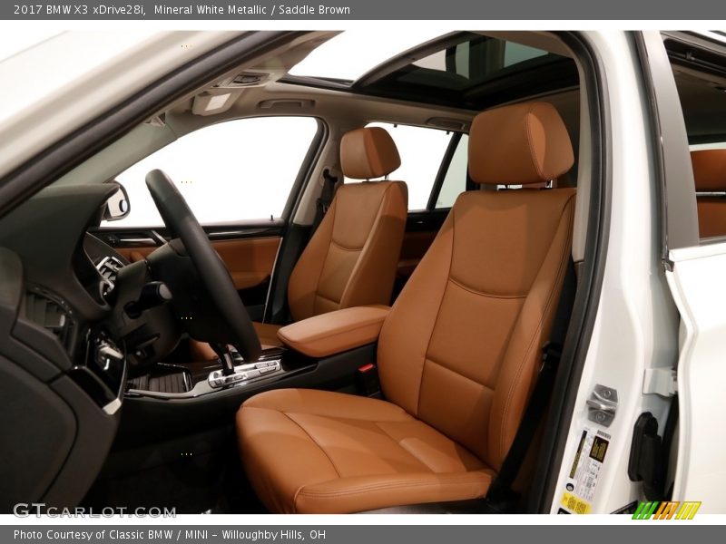 Mineral White Metallic / Saddle Brown 2017 BMW X3 xDrive28i