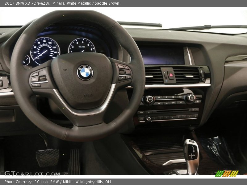 Mineral White Metallic / Saddle Brown 2017 BMW X3 xDrive28i