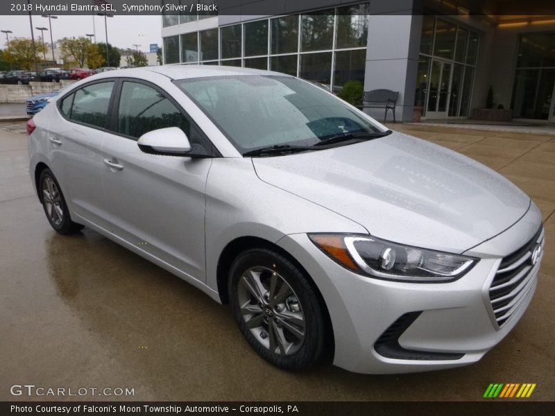 Symphony Silver / Black 2018 Hyundai Elantra SEL