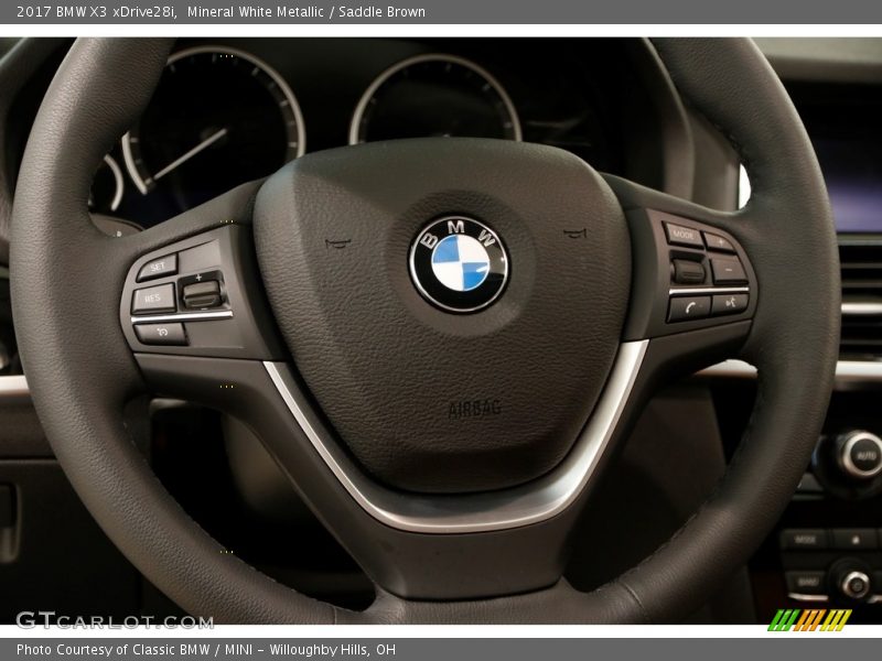 Mineral White Metallic / Saddle Brown 2017 BMW X3 xDrive28i