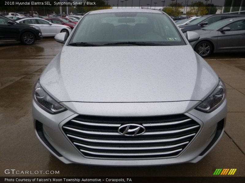 Symphony Silver / Black 2018 Hyundai Elantra SEL