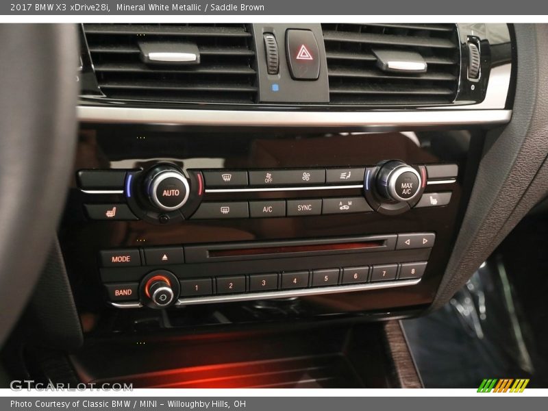 Mineral White Metallic / Saddle Brown 2017 BMW X3 xDrive28i