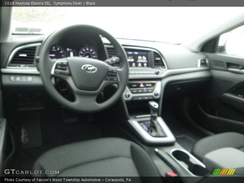 Symphony Silver / Black 2018 Hyundai Elantra SEL