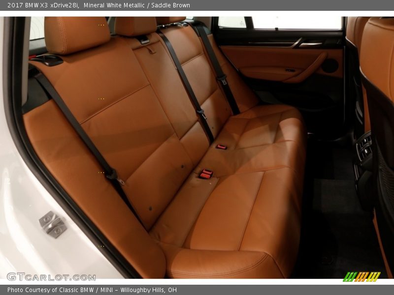 Mineral White Metallic / Saddle Brown 2017 BMW X3 xDrive28i