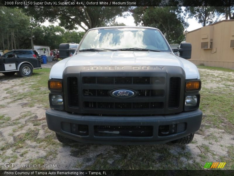 Oxford White / Medium Stone 2008 Ford F250 Super Duty XL SuperCab 4x4