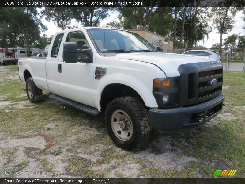 Oxford White / Medium Stone 2008 Ford F250 Super Duty XL SuperCab 4x4