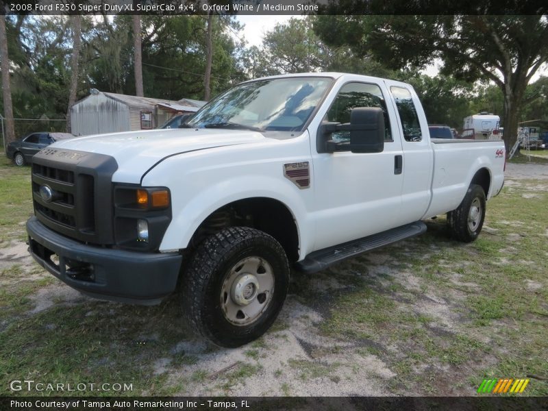 Oxford White / Medium Stone 2008 Ford F250 Super Duty XL SuperCab 4x4