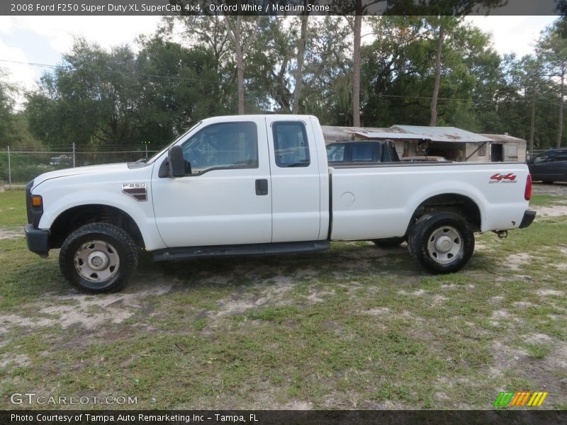 Oxford White / Medium Stone 2008 Ford F250 Super Duty XL SuperCab 4x4