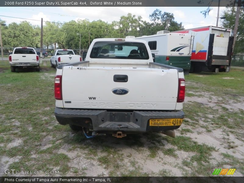 Oxford White / Medium Stone 2008 Ford F250 Super Duty XL SuperCab 4x4