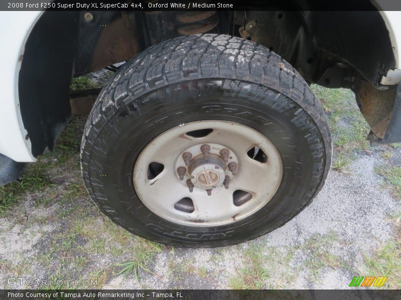 Oxford White / Medium Stone 2008 Ford F250 Super Duty XL SuperCab 4x4