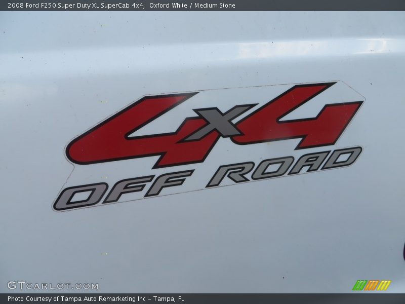 Oxford White / Medium Stone 2008 Ford F250 Super Duty XL SuperCab 4x4