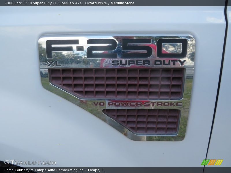 Oxford White / Medium Stone 2008 Ford F250 Super Duty XL SuperCab 4x4