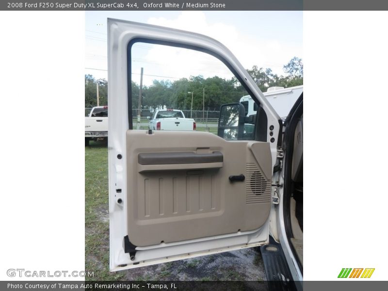 Oxford White / Medium Stone 2008 Ford F250 Super Duty XL SuperCab 4x4