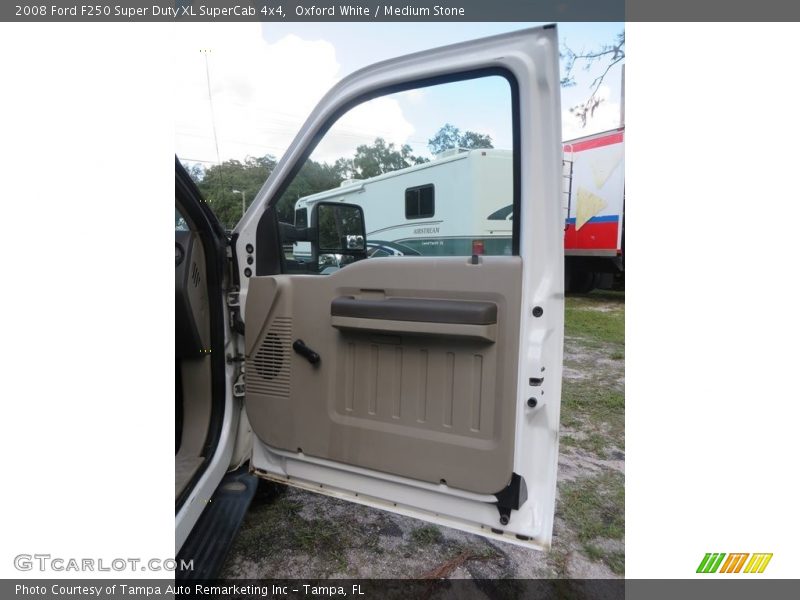 Oxford White / Medium Stone 2008 Ford F250 Super Duty XL SuperCab 4x4